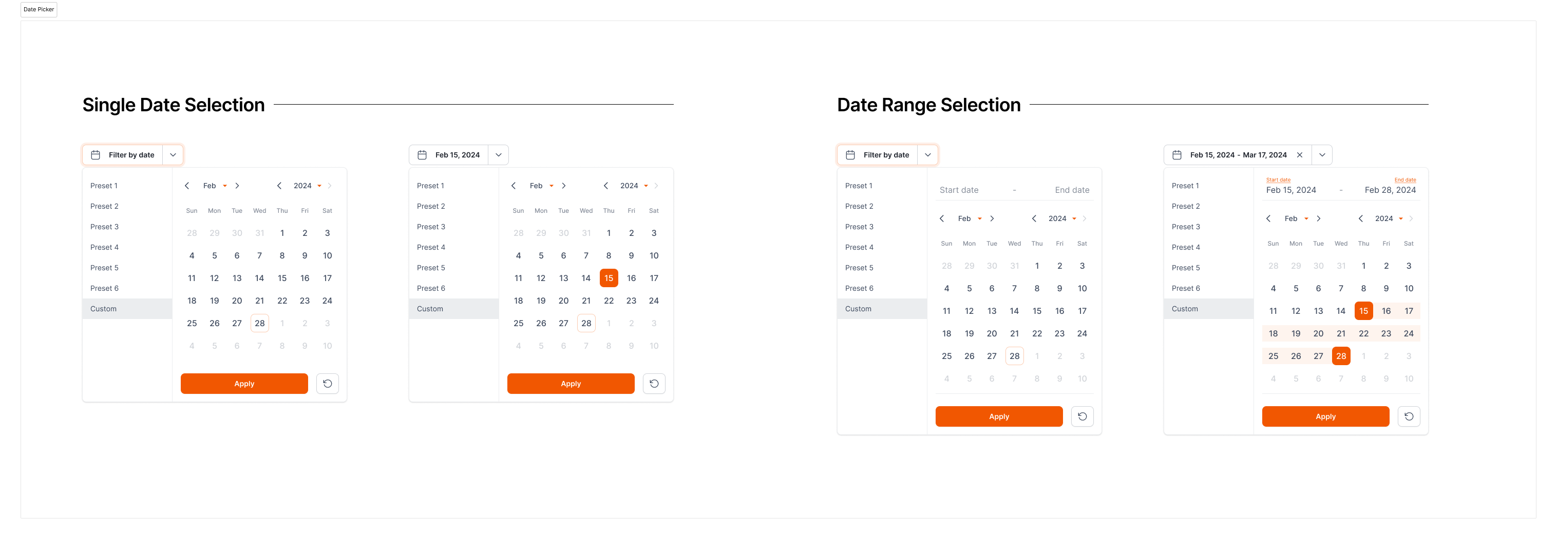 Date Picker component