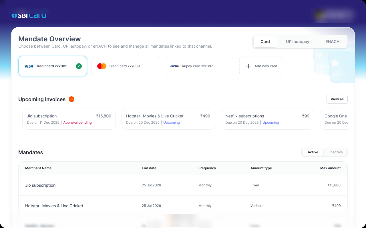 Hub+ desktop mandate overview